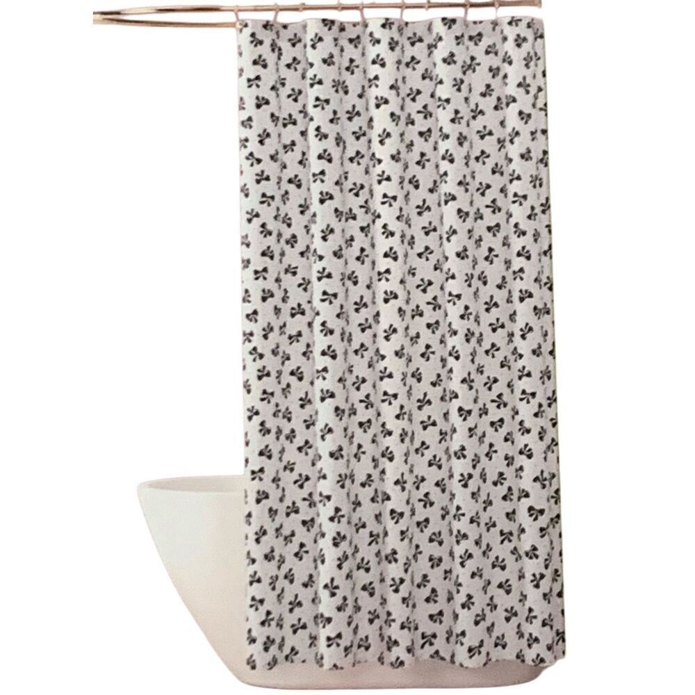 Kate Spade New York Black And White Dots Bow Shower Curtain - Chic Decor 72x72